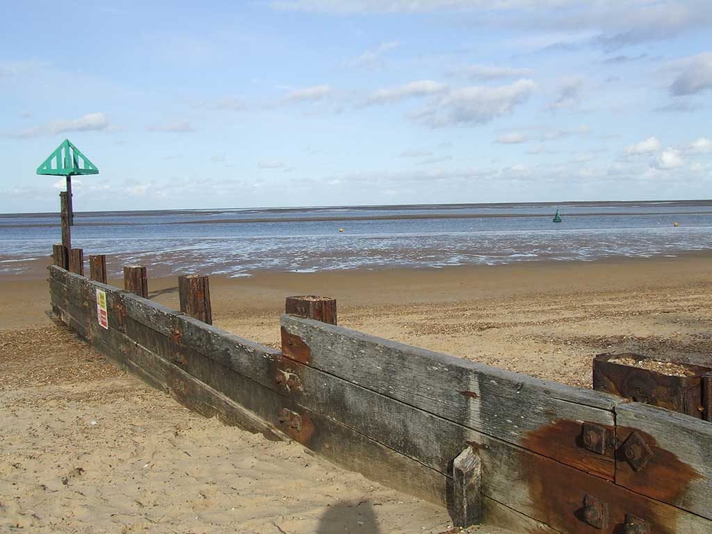 Groynes on the beach