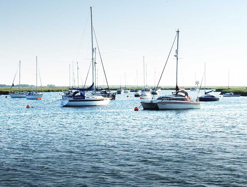Yachts at high water